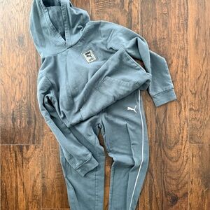 Puma Slate-Blue Hoodie and Joggers Set - Size 7